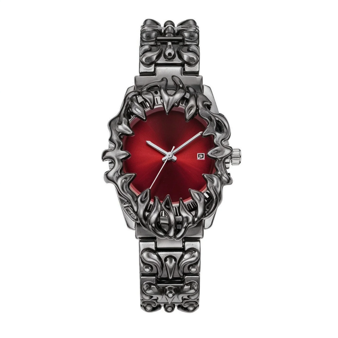 Arabian Red Spiked Timepiece