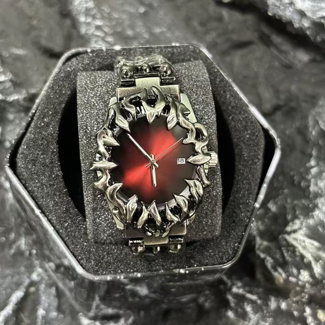 Arabian Red Spiked Timepiece