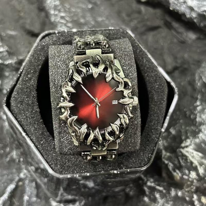 Arabian Red Spiked Timepiece