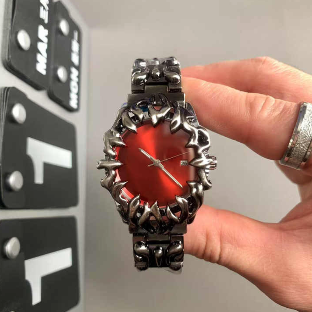 Arabian Red Spiked Timepiece