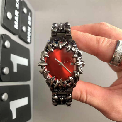 Arabian Red Spiked Timepiece